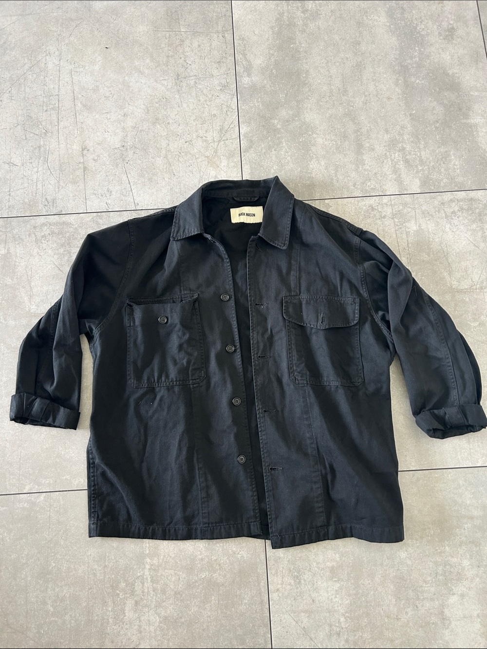 Buck Mason Black Chore Jacket
